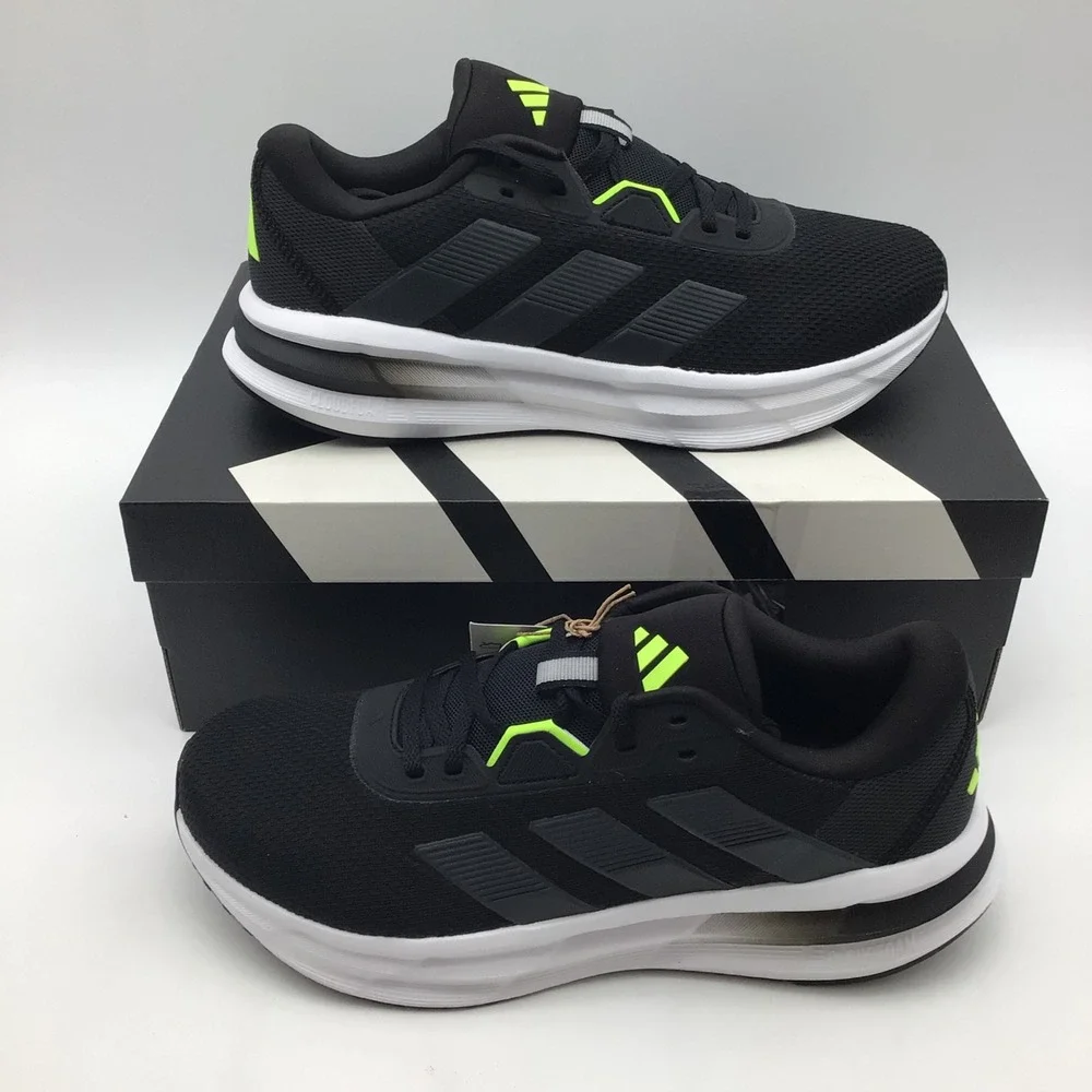 Adidas Galaxy 7 M Mens Running Shoes Black Carbon Lucid Lemon JQ2625 Size 9 NEW